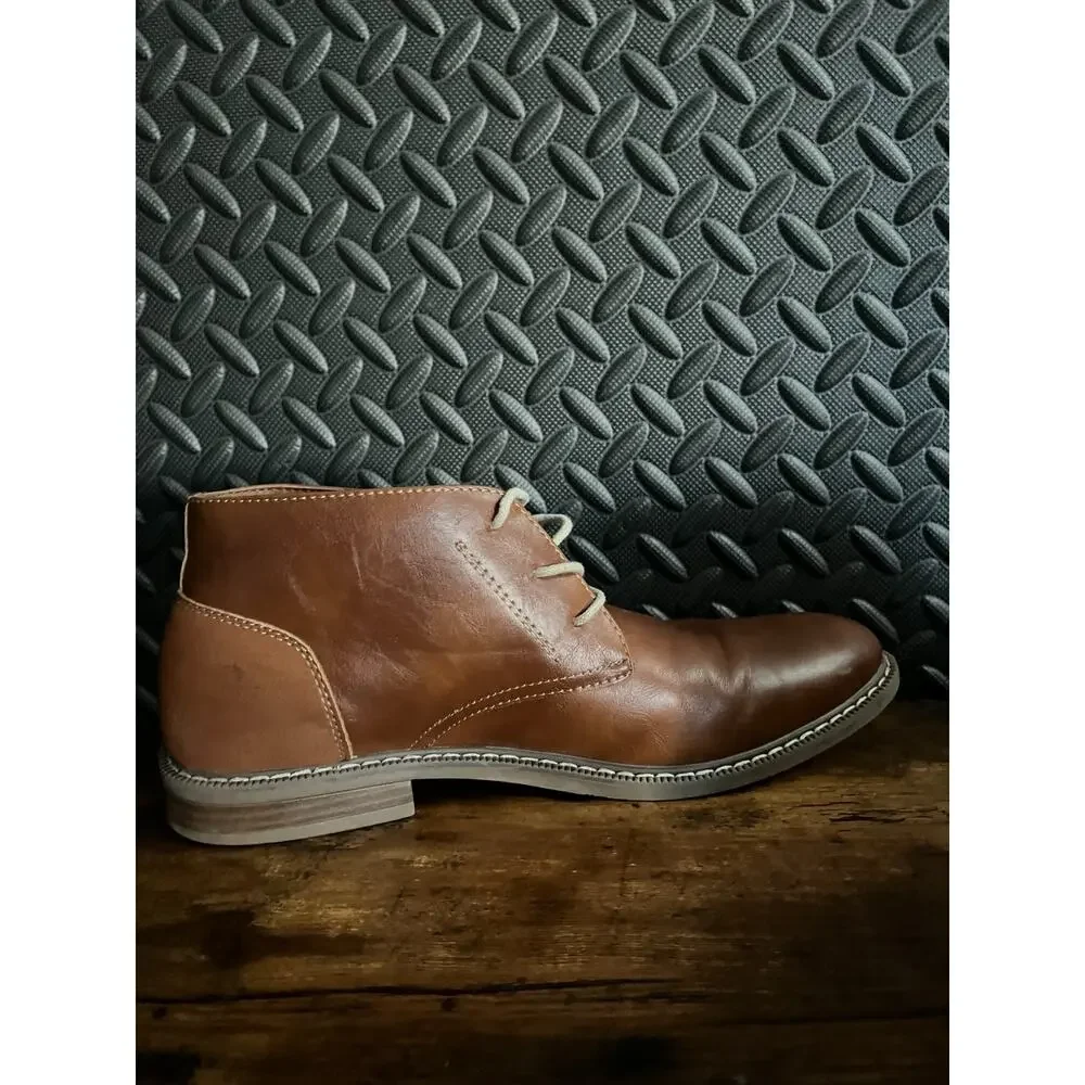Arizona Jean Co Gleeson Tan Brown Dress Chukka Boots Shoes Men's Size 10